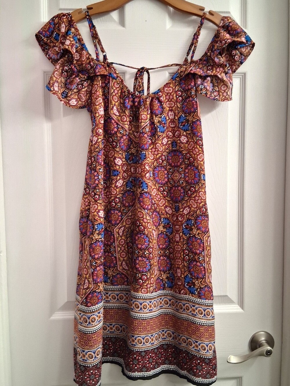 Xhilaration Midi Boho Dress Patterned Medium Juniors